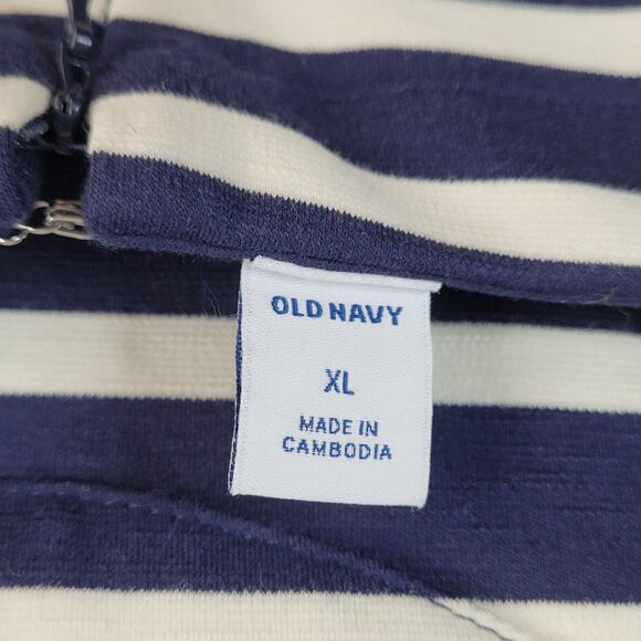 Old Navy Ponte Sheath Dress XL Navy White Stripe Bodycon Sleeveless Stretch - Picture 4 of 16